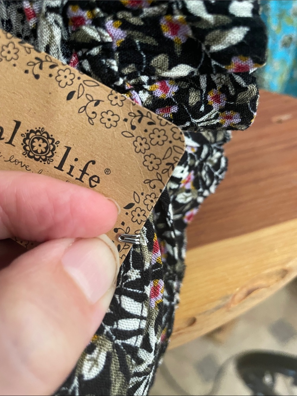 NATURAL LIFE Havana Nights Black Floral Ruffle-Tie Maxi Dress - Picture 17 of 17